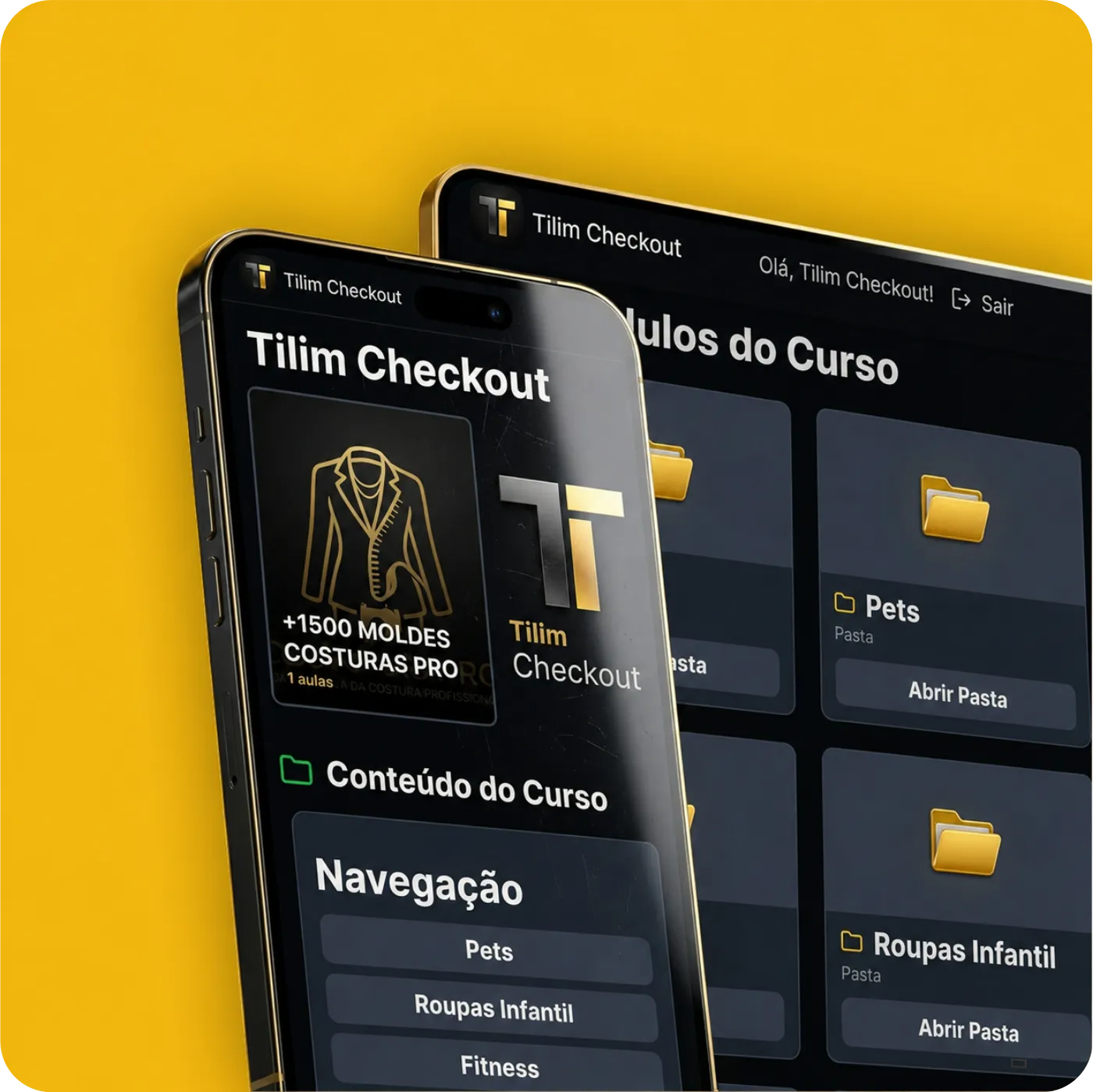 Mockup da Área de membros Tilim